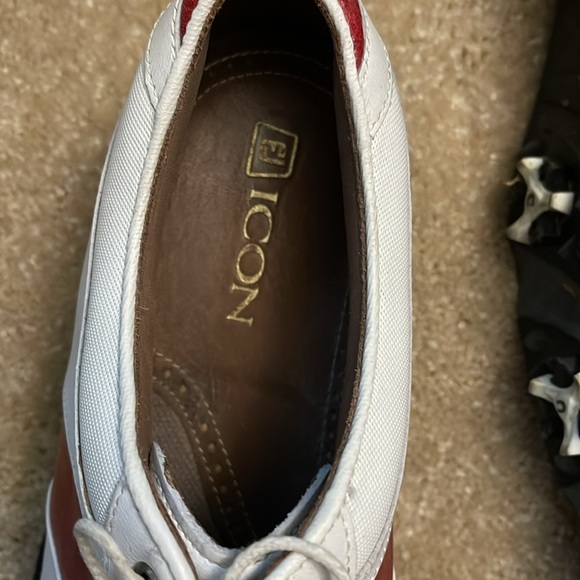 FootJoy FJ Icon Golf Shoes 52243 Red White Leather 9.5 D - Picture 5 of 5